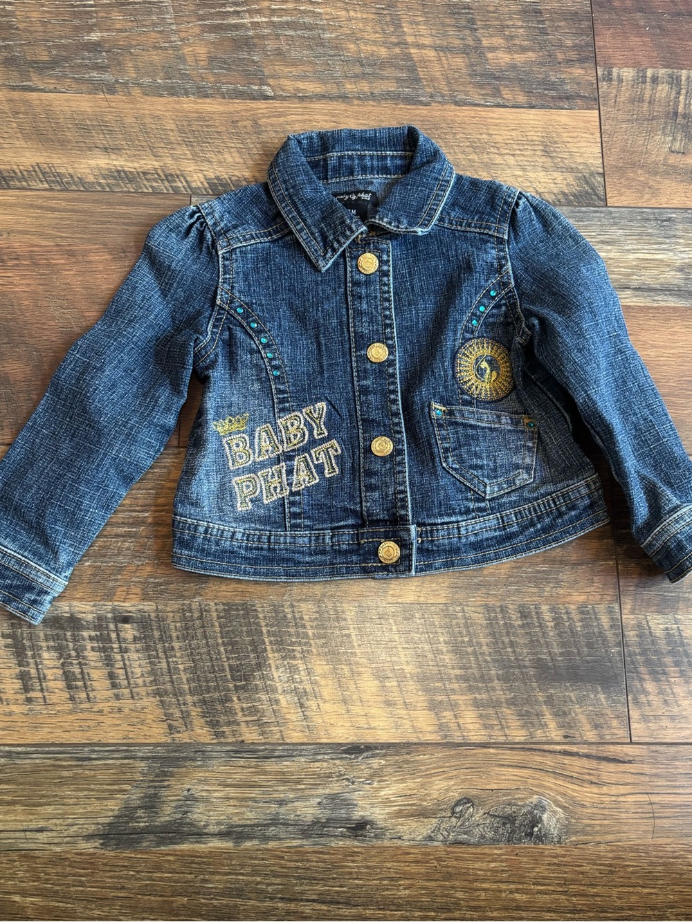 Baby phat stylish embellished denim jacket toddler size 18 months